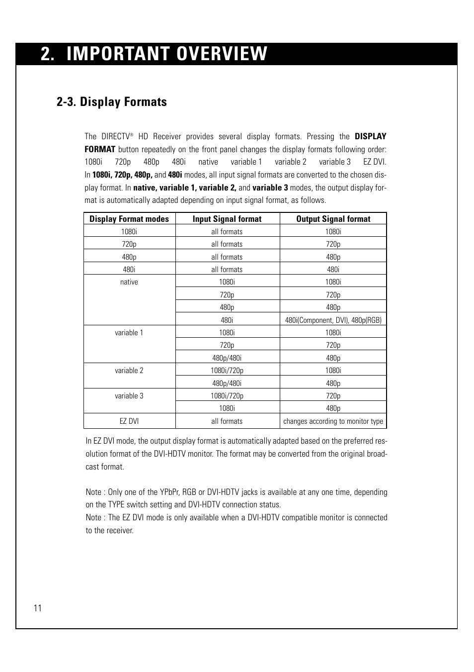 Important overview, 3. display formats | LG LSS-3200A User Manual | Page 12 / 123