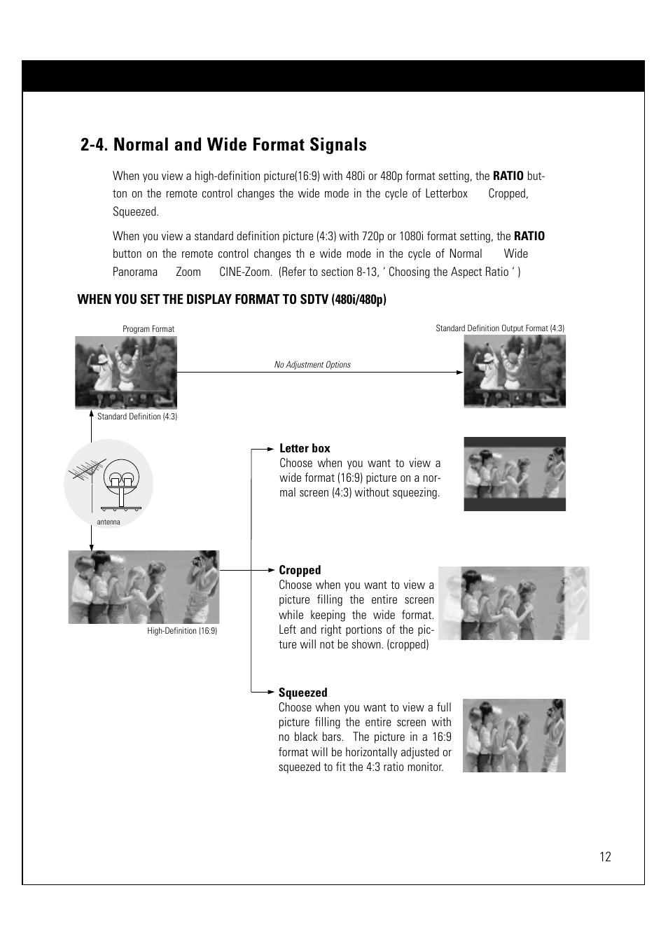 4. normal and wide format signals | LG LSS-3200A User Manual | Page 13 / 123