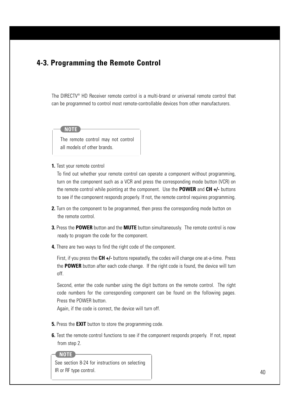 3. programming the remote control | LG LSS-3200A User Manual | Page 41 / 123