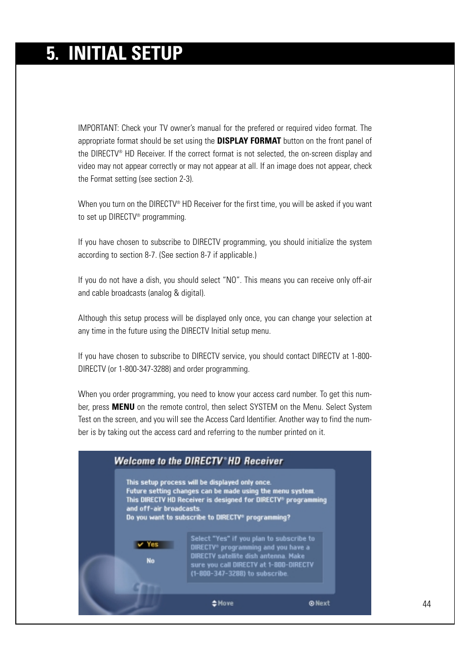 Initial setup | LG LSS-3200A User Manual | Page 45 / 123