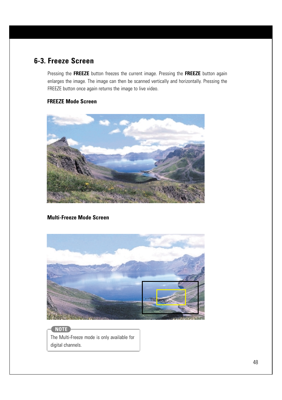 3. freeze screen | LG LSS-3200A User Manual | Page 49 / 123