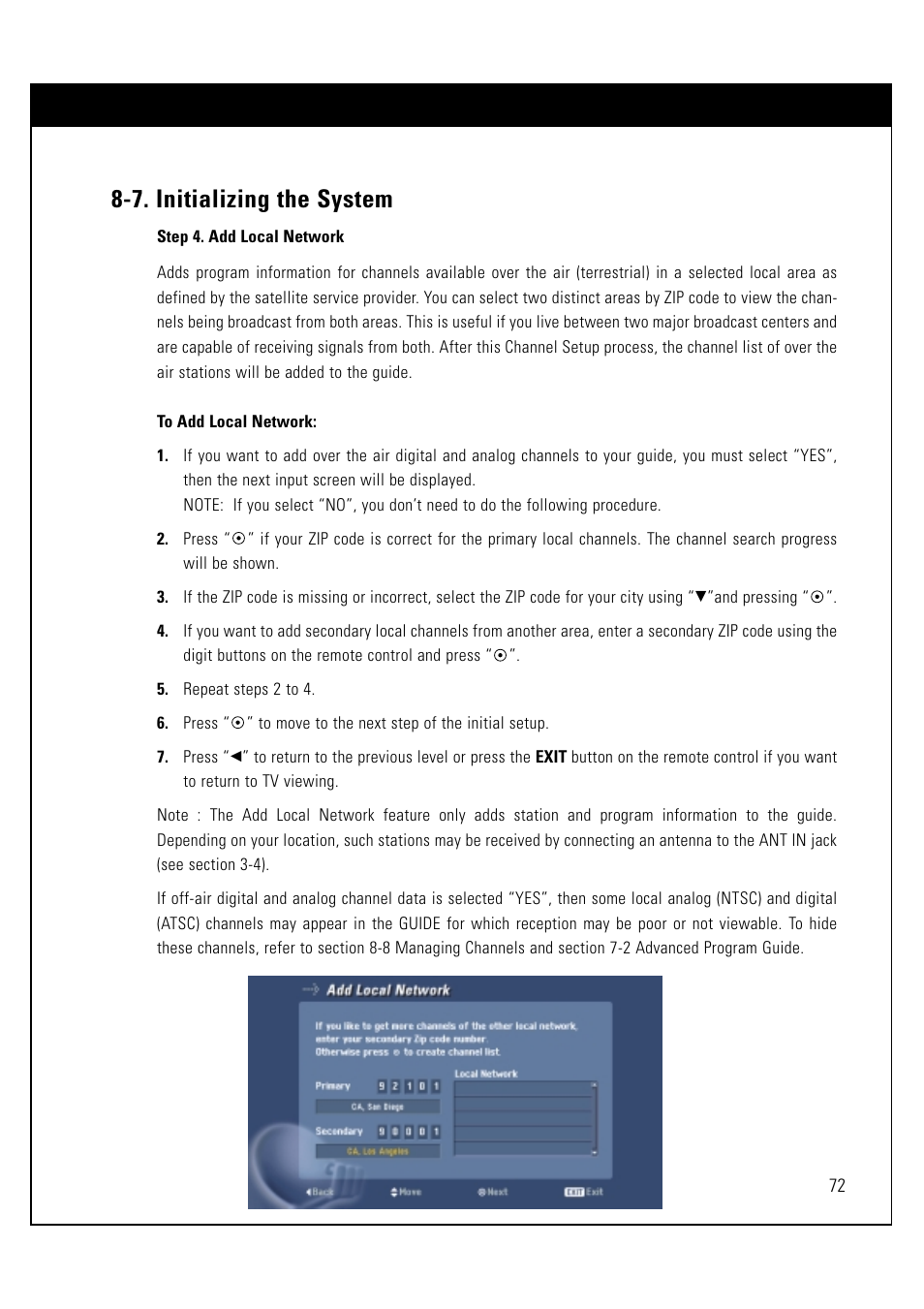 7. initializing the system | LG LSS-3200A User Manual | Page 73 / 123