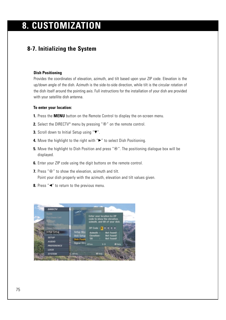 Customization, 7. initializing the system | LG LSS-3200A User Manual | Page 76 / 123