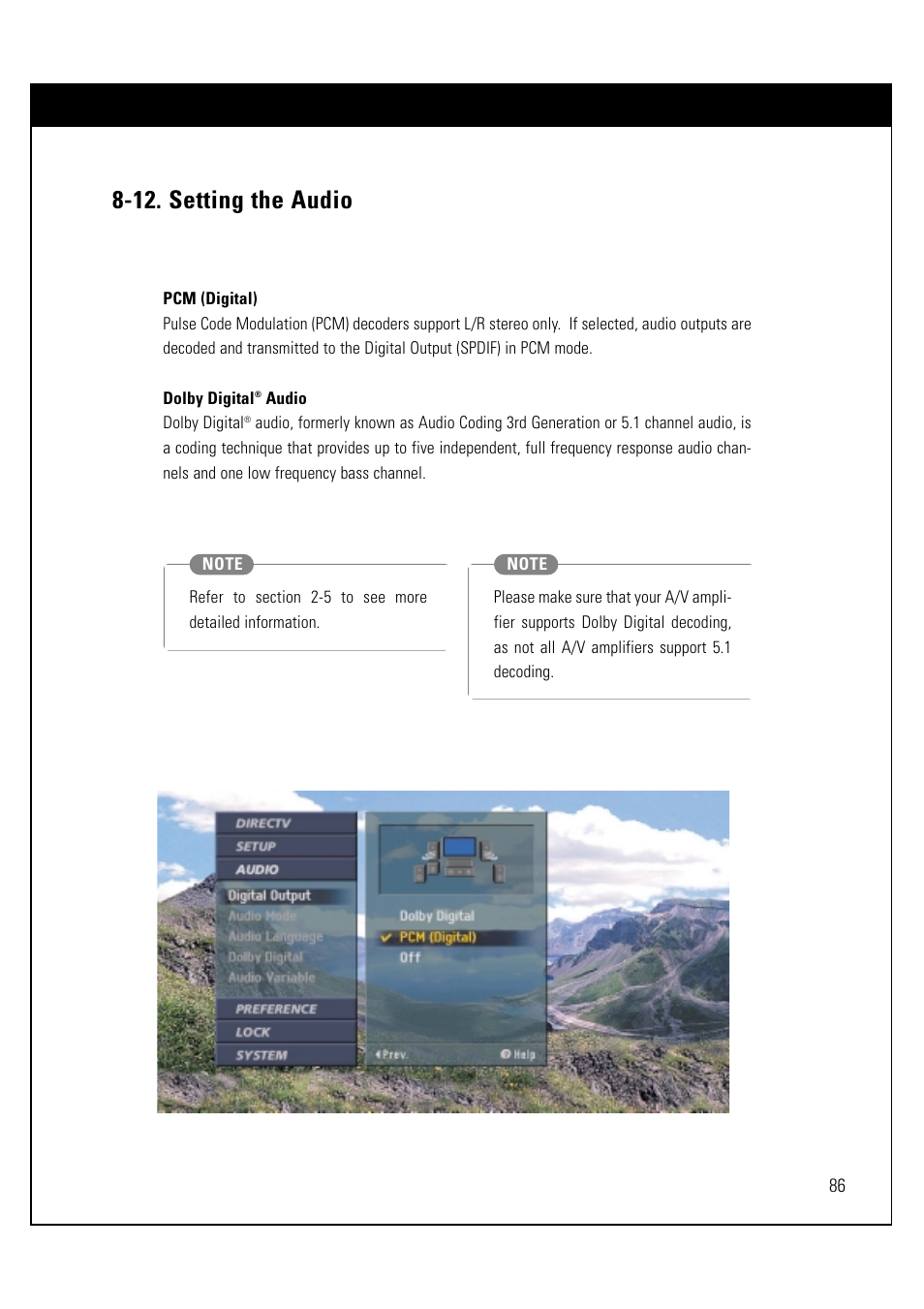 12. setting the audio | LG LSS-3200A User Manual | Page 87 / 123