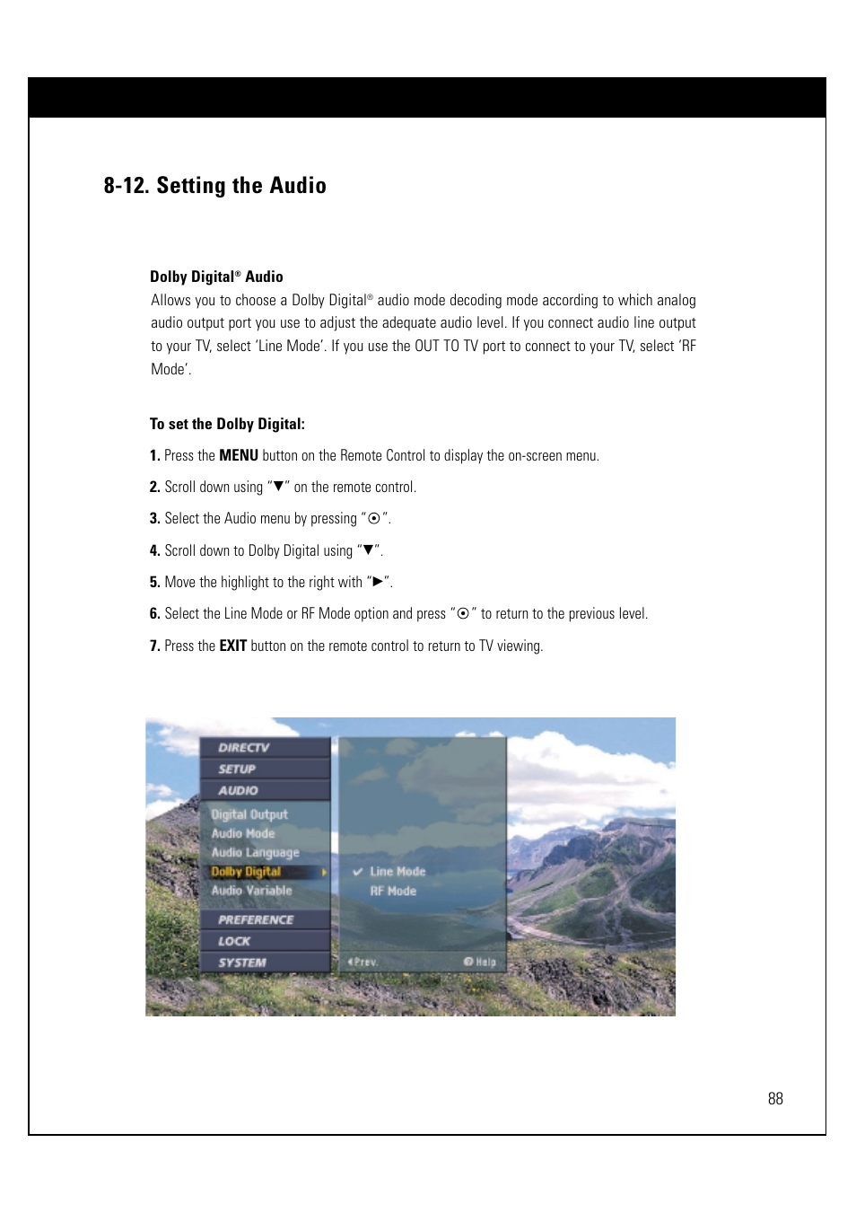 12. setting the audio | LG LSS-3200A User Manual | Page 89 / 123