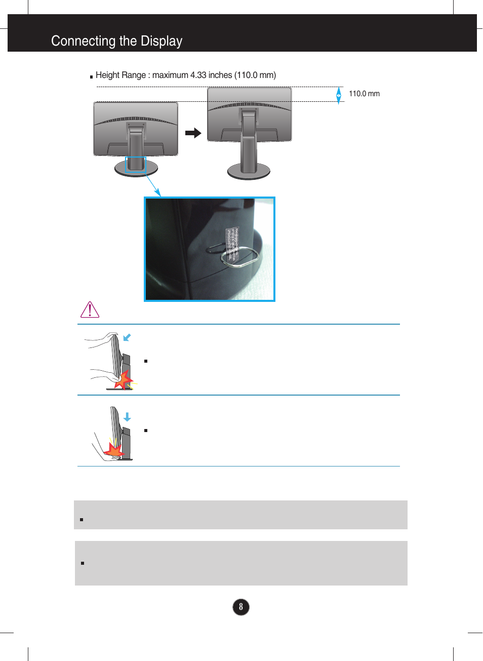 Connecting the display | LG lcd monitor ips231p User Manual | Page 9 / 31