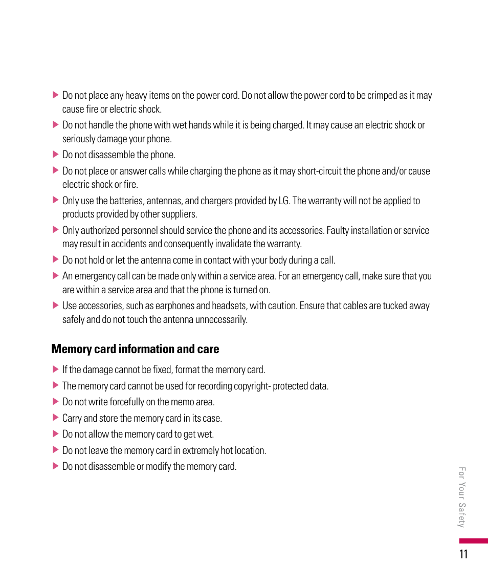 LG PDA User Manual | Page 11 / 195