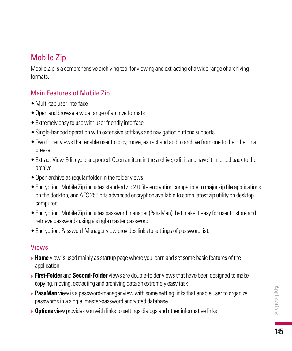 Mobile zip | LG PDA User Manual | Page 145 / 195