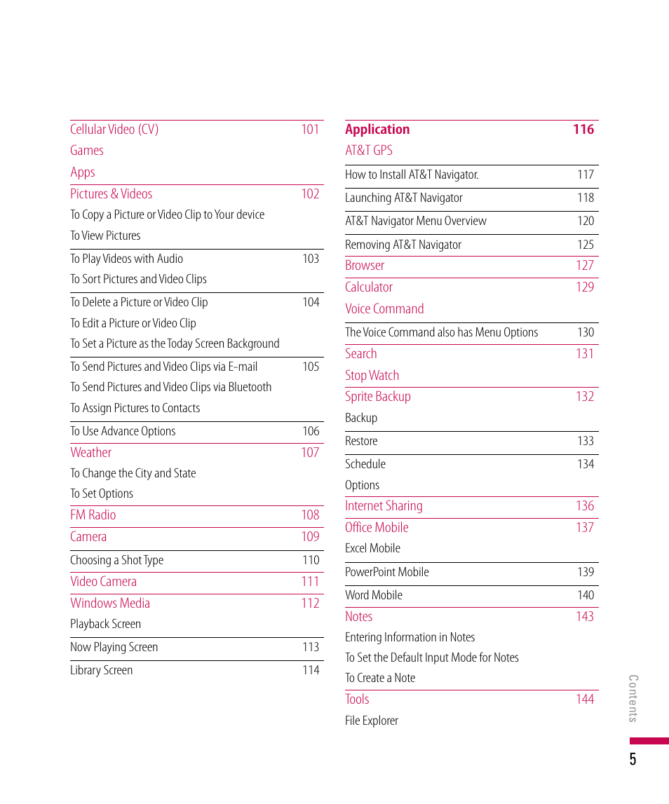 LG PDA User Manual | Page 5 / 195