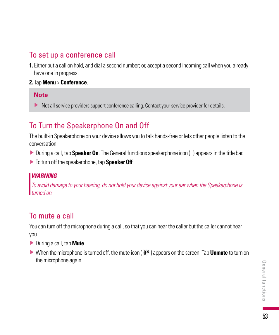 LG PDA User Manual | Page 53 / 195