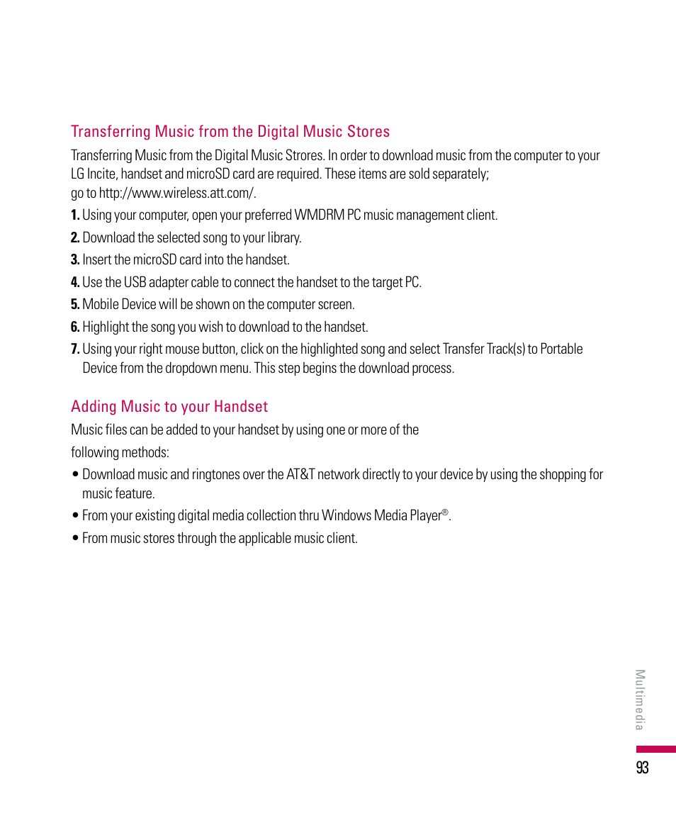 LG PDA User Manual | Page 93 / 195