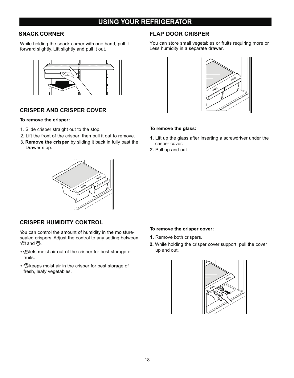 Using your refrigerator | LG LRTN2231 User Manual | Page 18 / 31