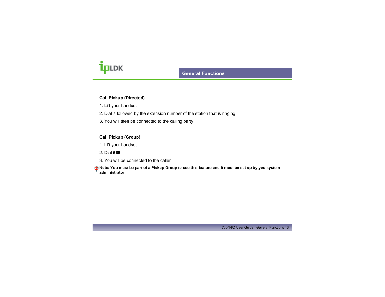 General functions | LG LDP7004N/D User Manual | Page 14 / 56