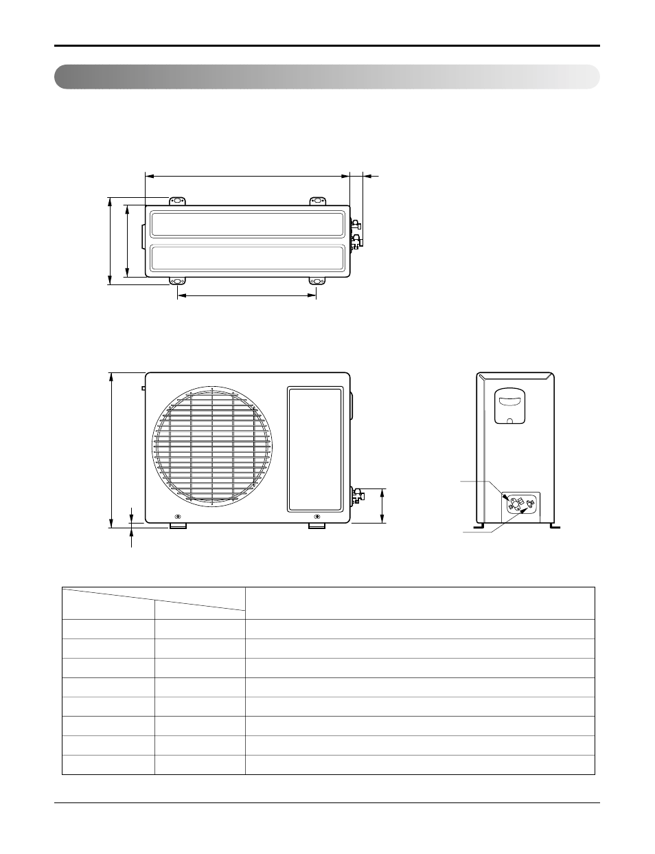 Outdoor unit, 9k, 12k | LG LSU120HE User Manual | Page 11 / 83