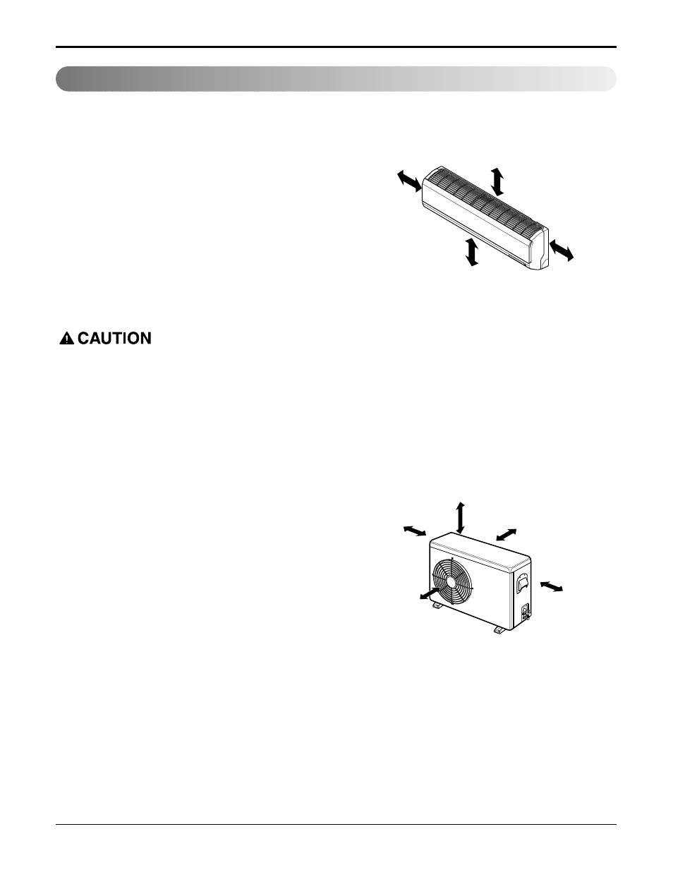 Select the best location, Outdoor unit, Rooftop installations | Indoor unit | LG LSU120HE User Manual | Page 17 / 83
