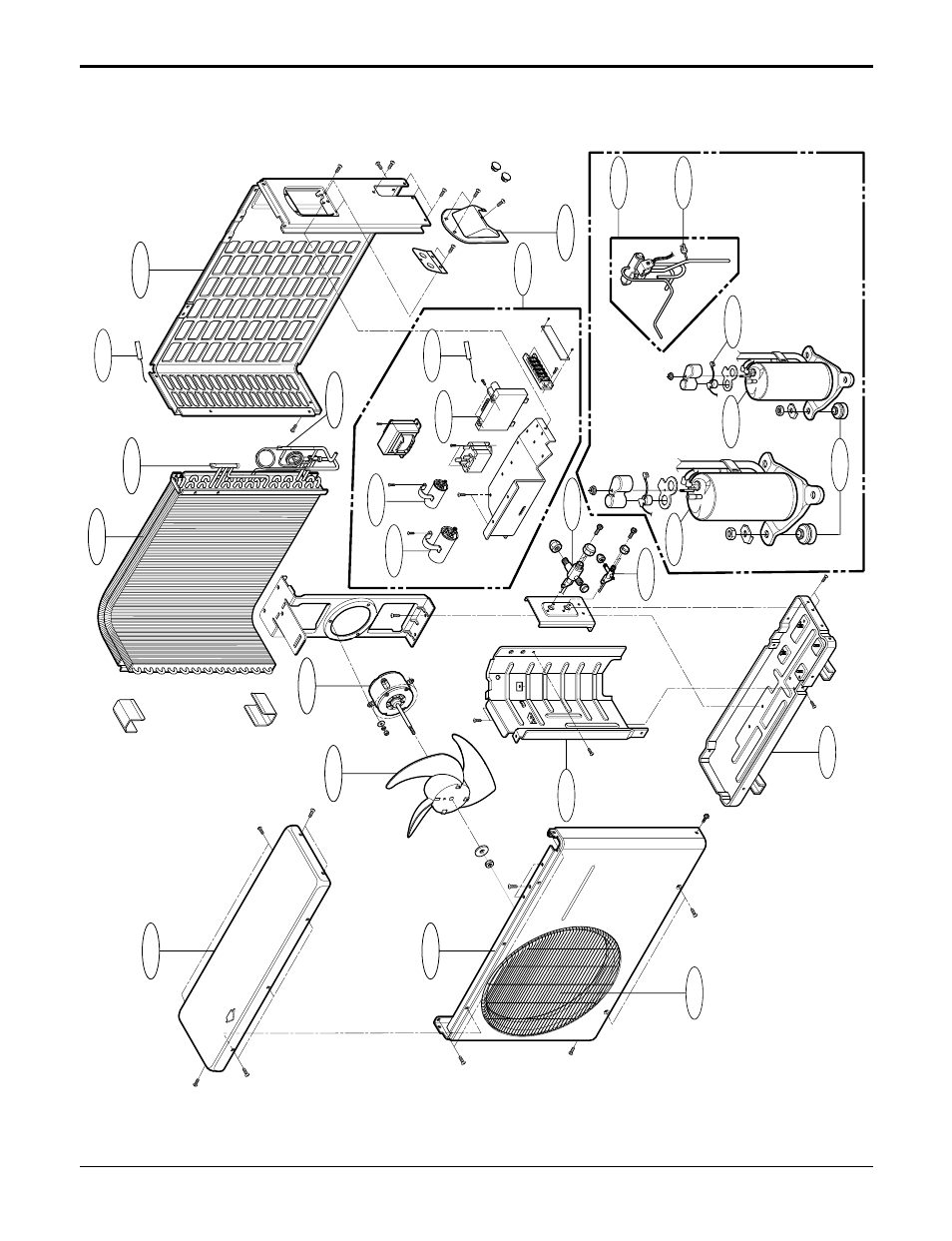 Outdoor unit: 18k(c/o) seriess, 76 room air conditioner, Exploded view | LG LSU120HE User Manual | Page 76 / 83