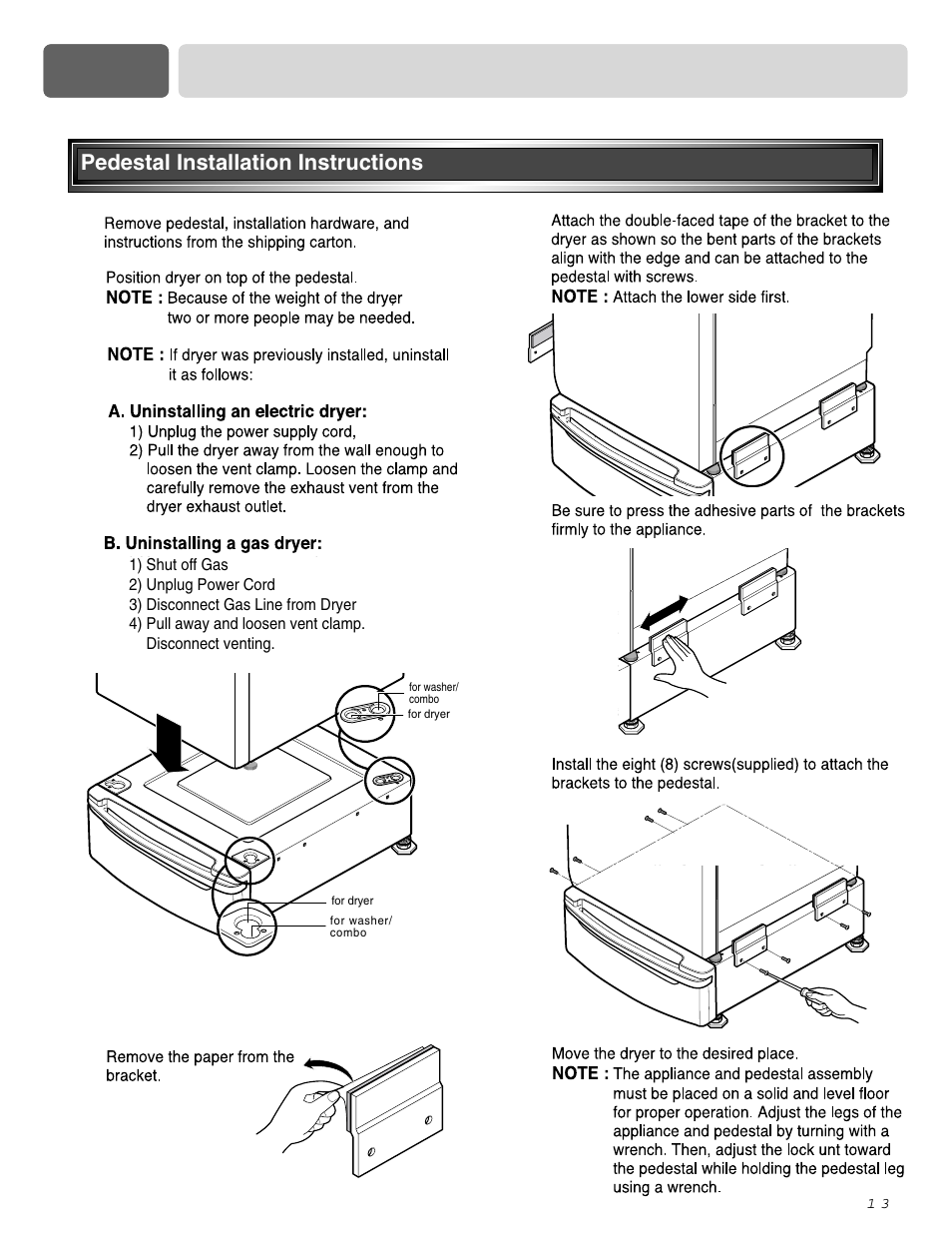 LG DLE0442S User Manual | Page 14 / 62