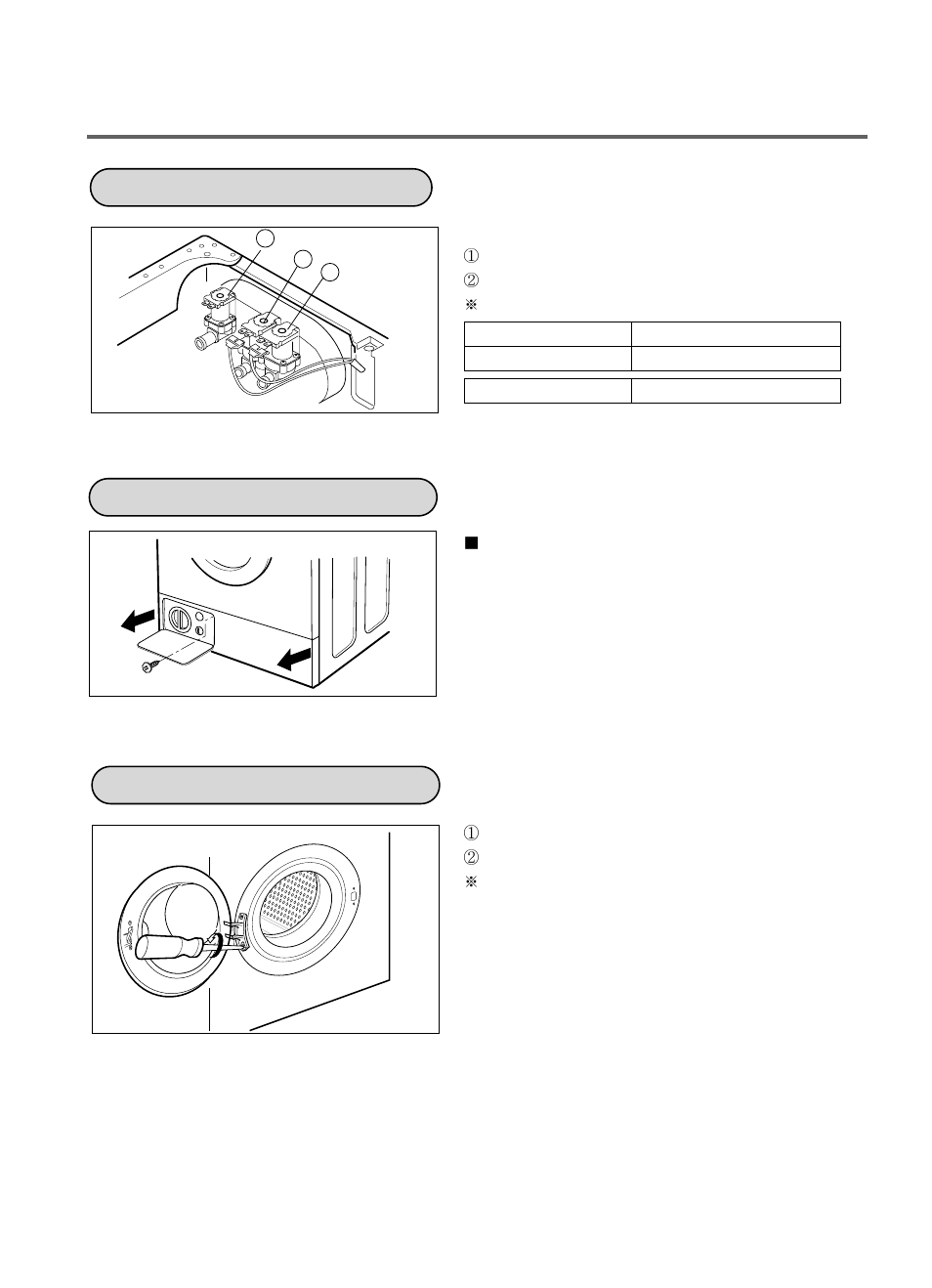 Inlet valve lower cover, Door | LG WD(M)-80130F User Manual | Page 28 / 36