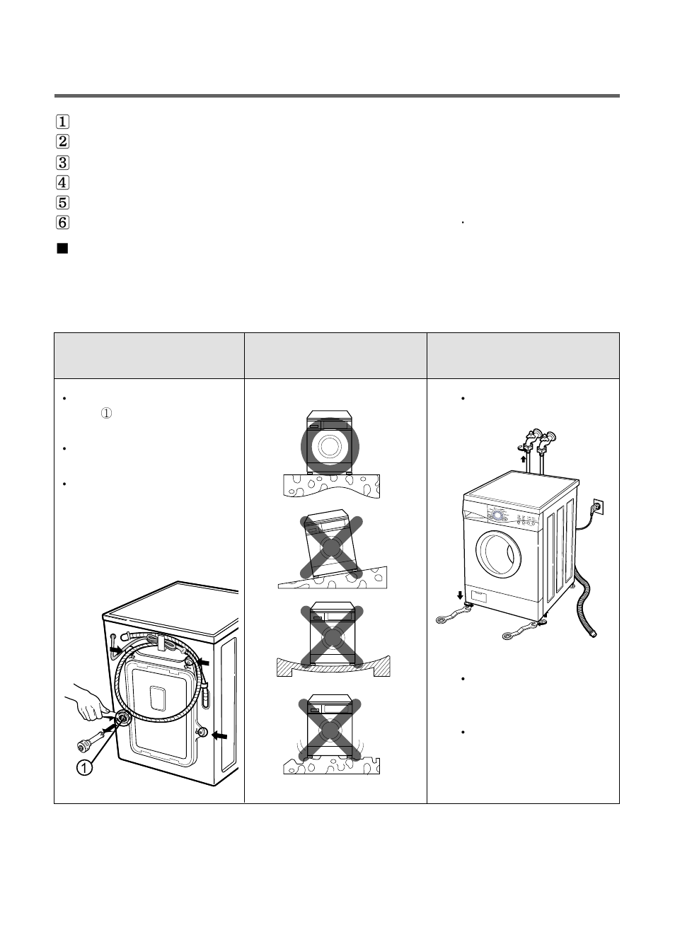 Installation | LG WD(M)-80130F User Manual | Page 7 / 36