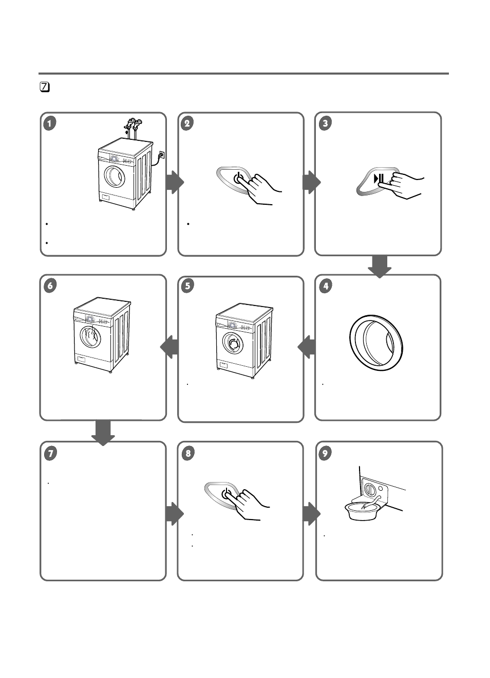 Test operation 9 | LG WD(M)-80130F User Manual | Page 9 / 36