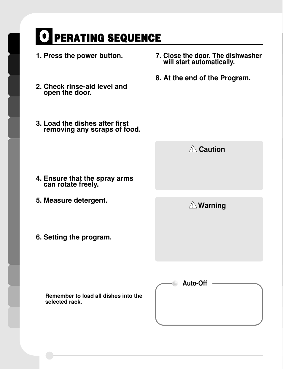 Ppe er ra at tiin ng g s se eq qu ue en nc ce e | LG LDS5811ST User Manual | Page 16 / 44