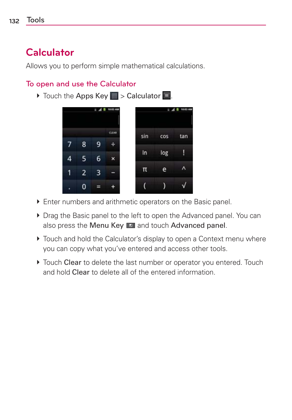 Calculator | LG AS680 User Manual | Page 134 / 182