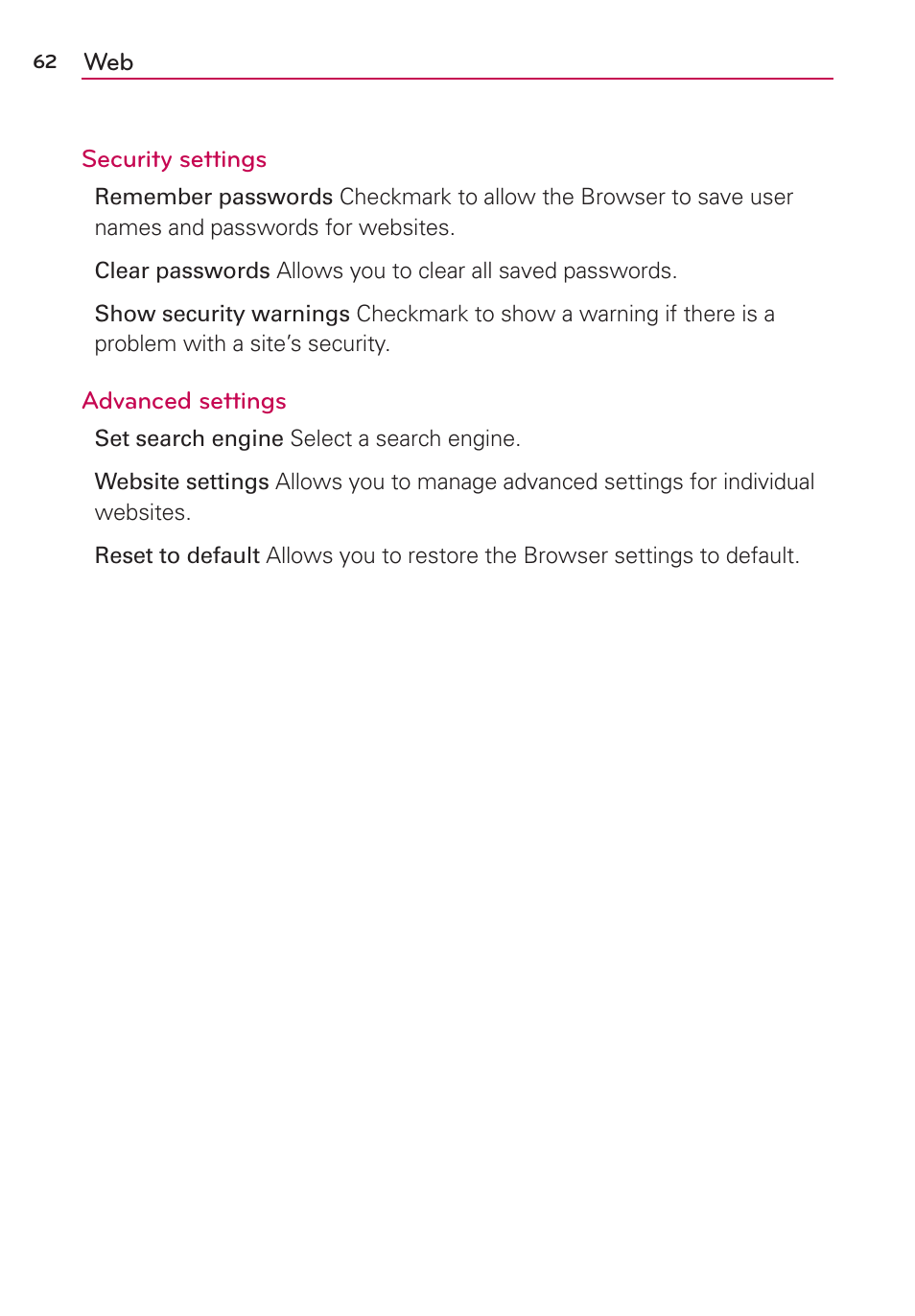 LG AS680 User Manual | Page 64 / 182