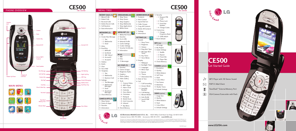 LG CE500 User Manual | 6 pages