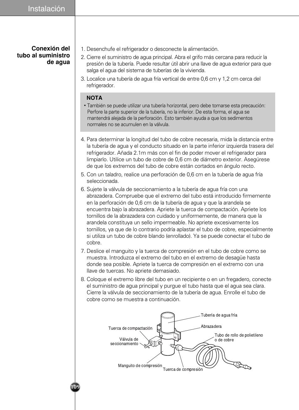 Instalación | LG LSC27990TT User Manual | Page 107 / 191