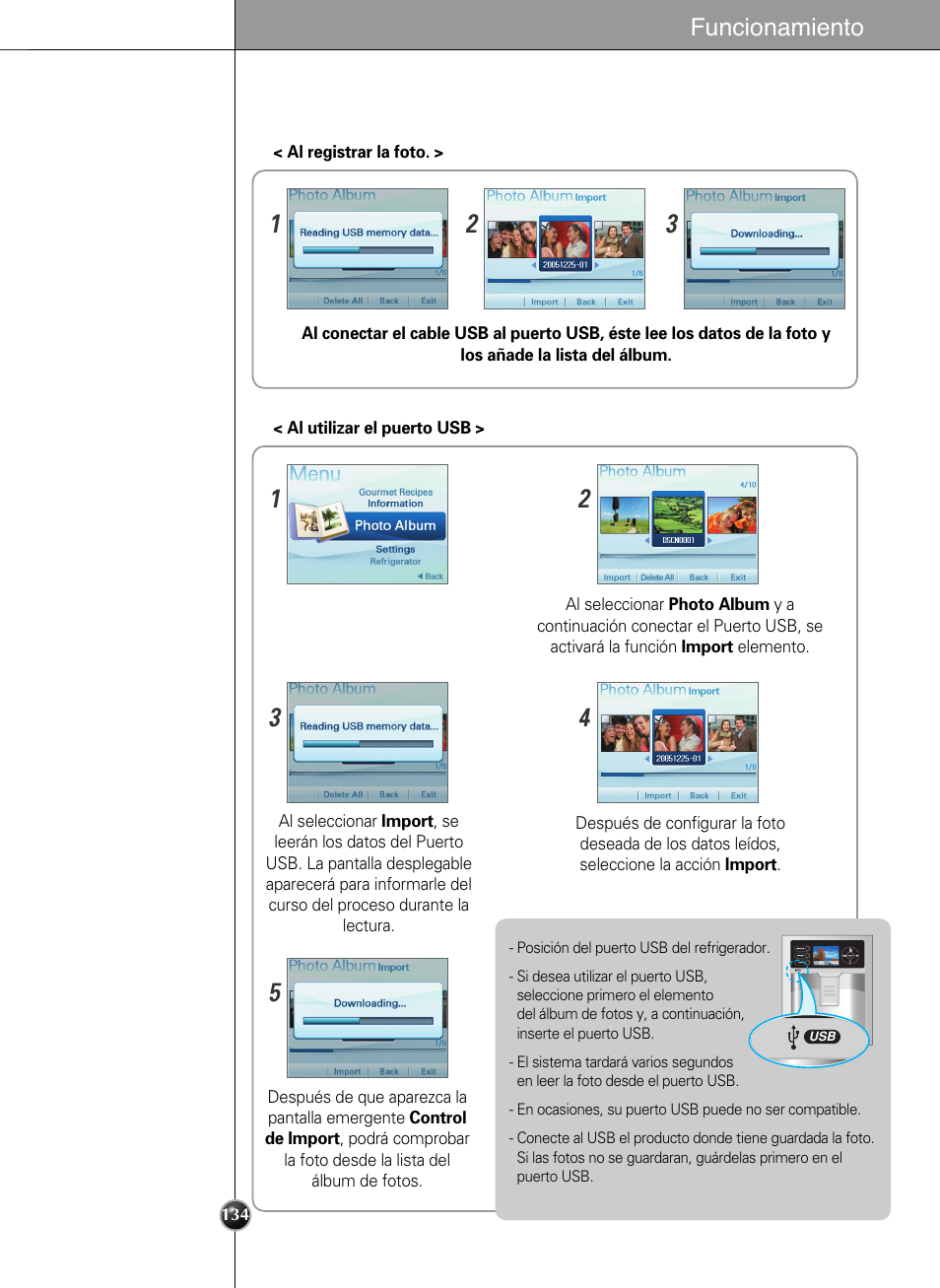 Funcionamiento | LG LSC27990TT User Manual | Page 132 / 191