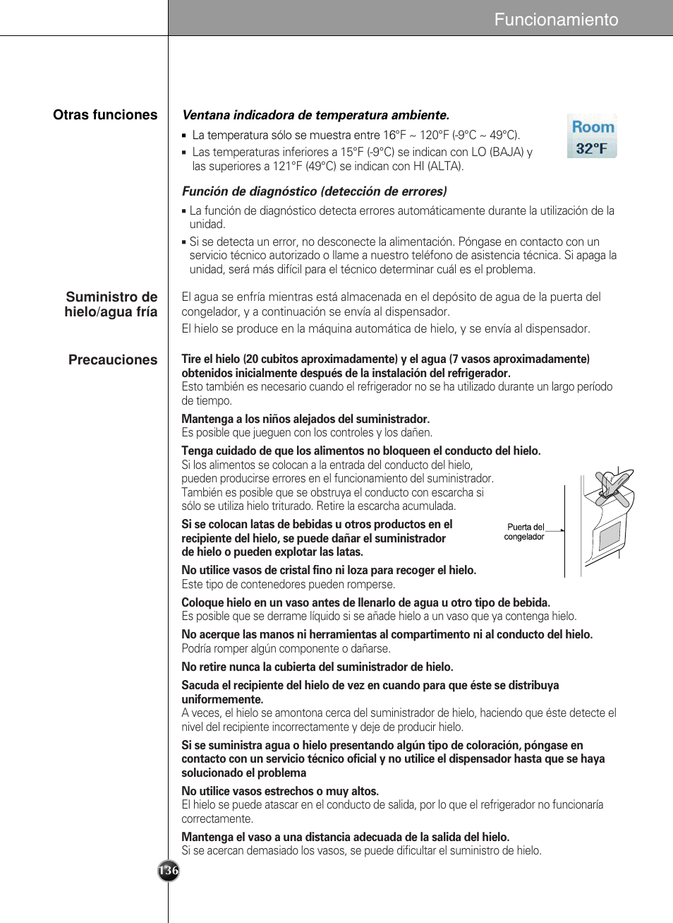 Funcionamiento | LG LSC27990TT User Manual | Page 134 / 191