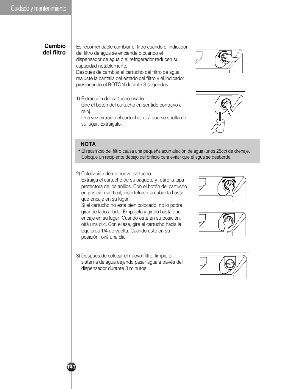 Cuidado y mantenimiento | LG LSC27990TT User Manual | Page 141 / 191