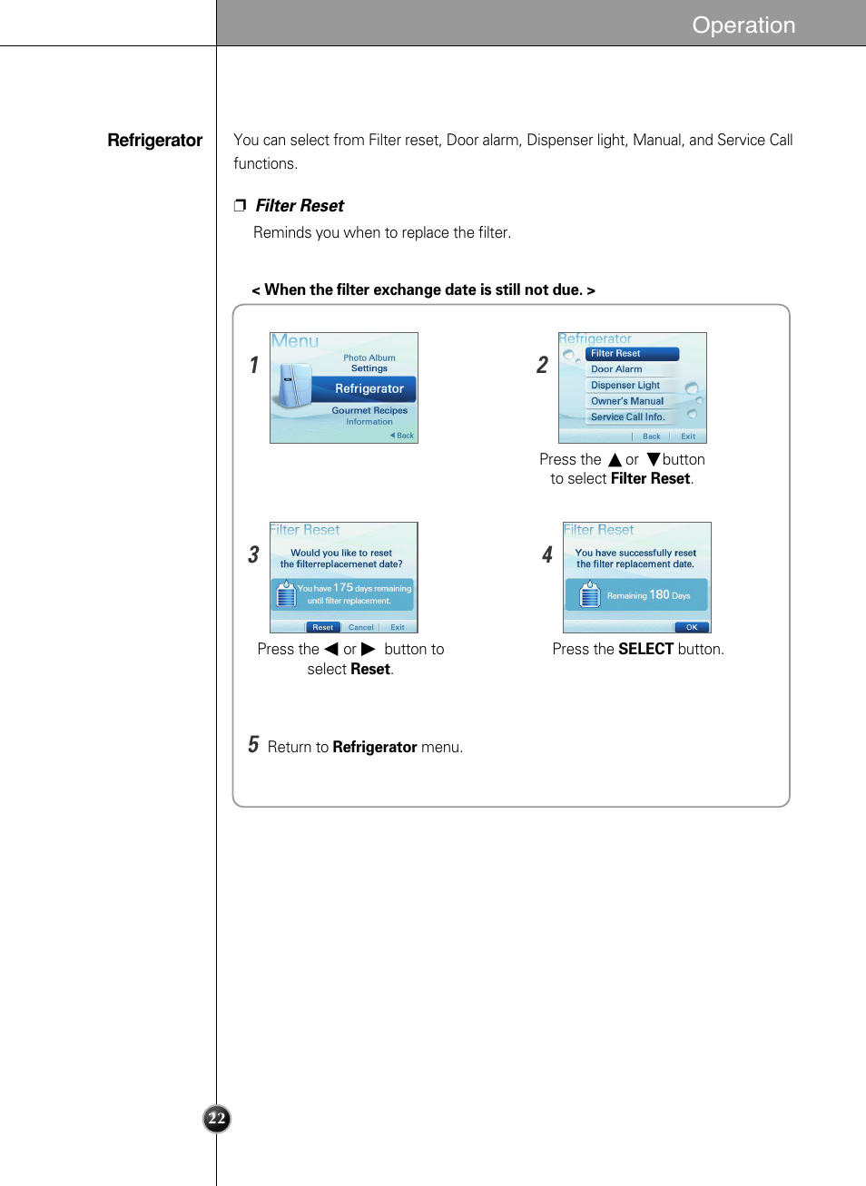 Operation | LG LSC27990TT User Manual | Page 22 / 191