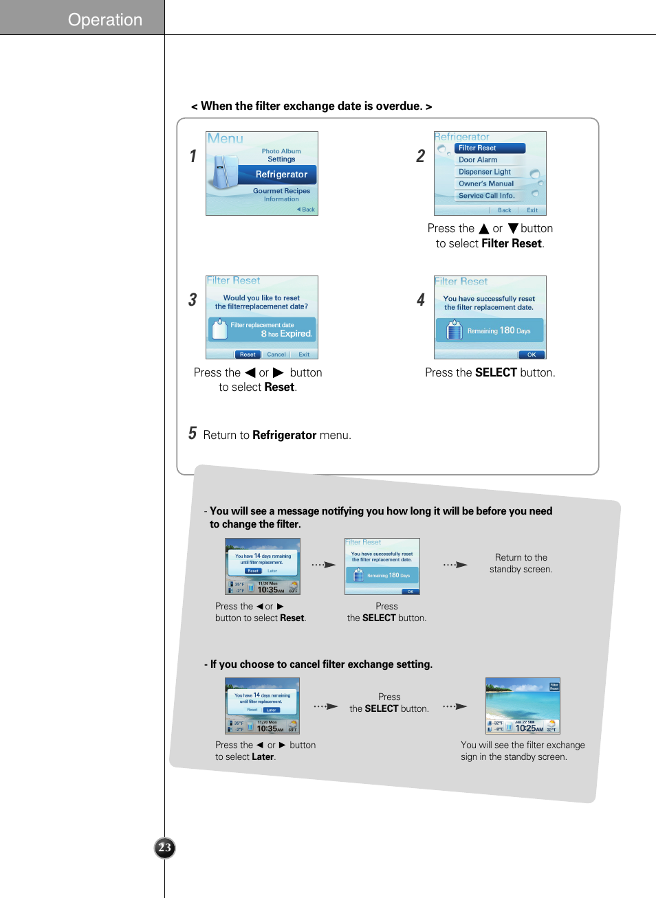 Operation | LG LSC27990TT User Manual | Page 23 / 191