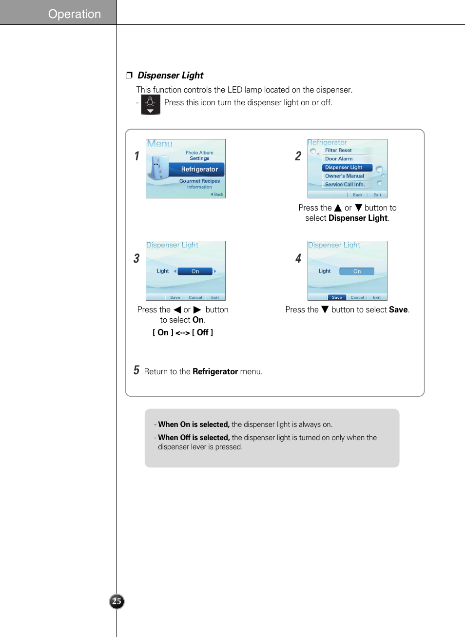 Operation | LG LSC27990TT User Manual | Page 25 / 191