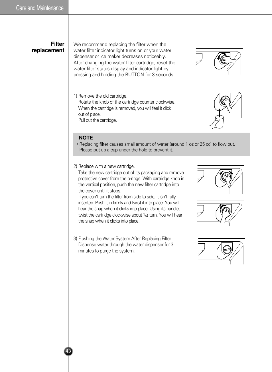 Care and maintenance | LG LSC27990TT User Manual | Page 43 / 191