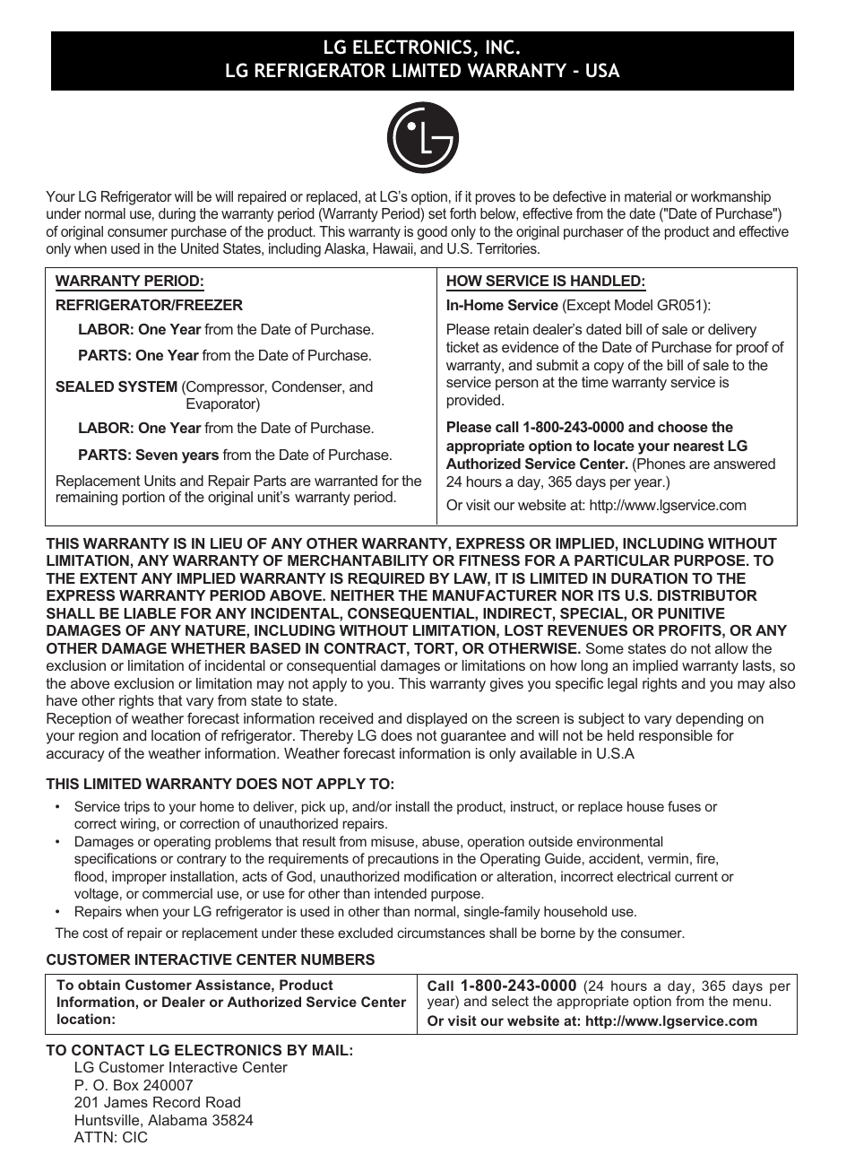 LG LSC27990TT User Manual | Page 50 / 191