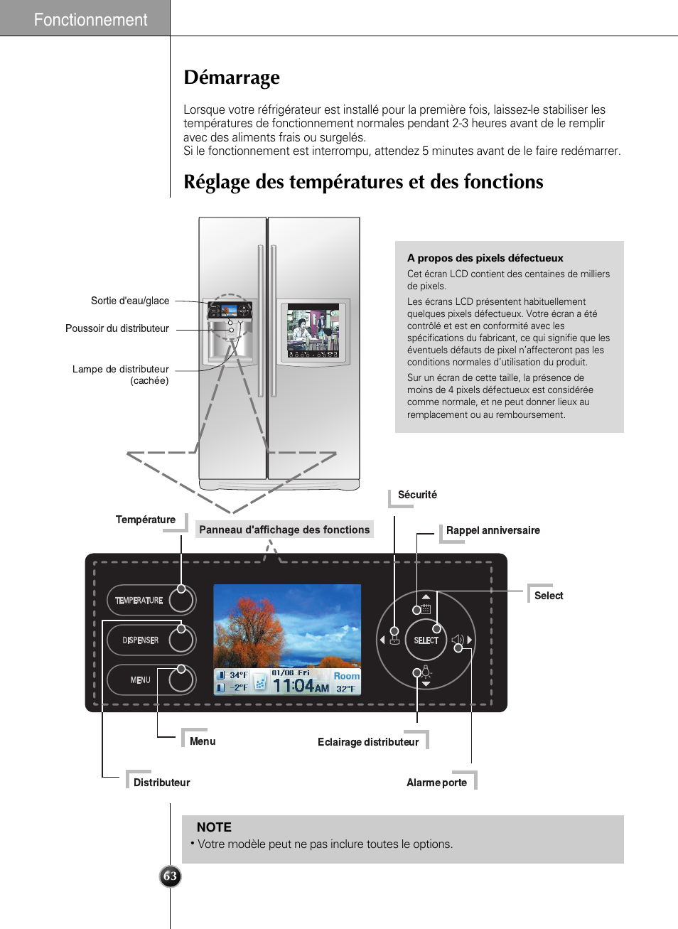 Fonctionnement | LG LSC27990TT User Manual | Page 62 / 191