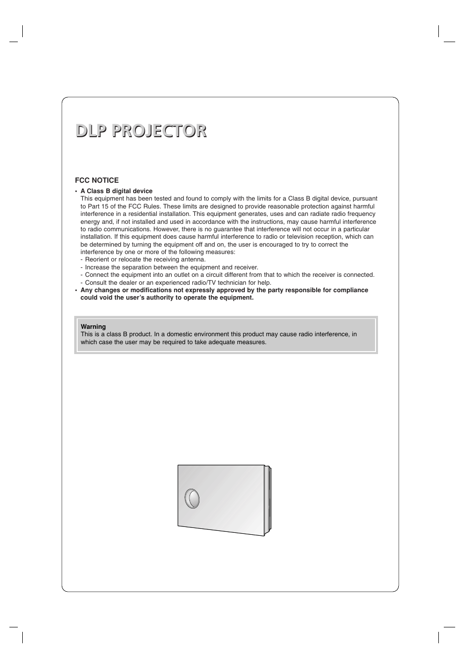 Dlp projector | LG AN110B-JD User Manual | Page 2 / 48