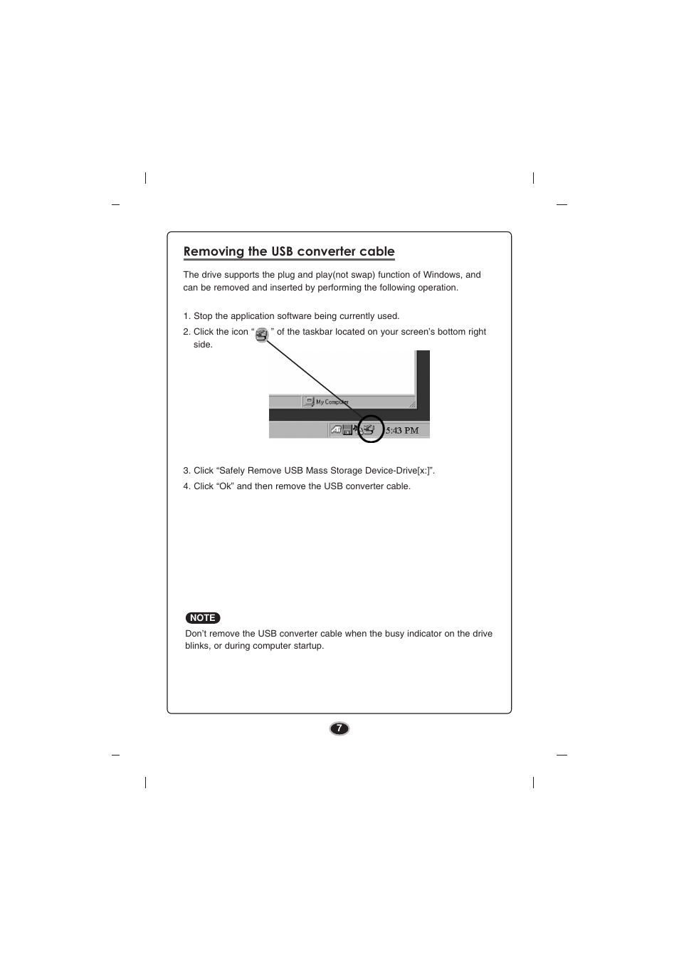 Removing the usb converter cable | LG BE06LU11 User Manual | Page 10 / 15