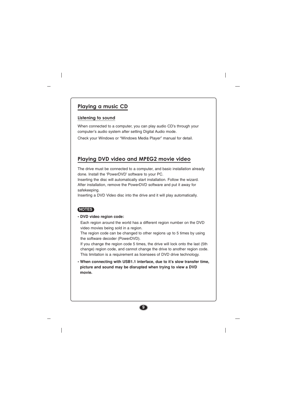 Playing a music cd, Playing dvd video and mpeg2 movie video | LG BE06LU11 User Manual | Page 12 / 15