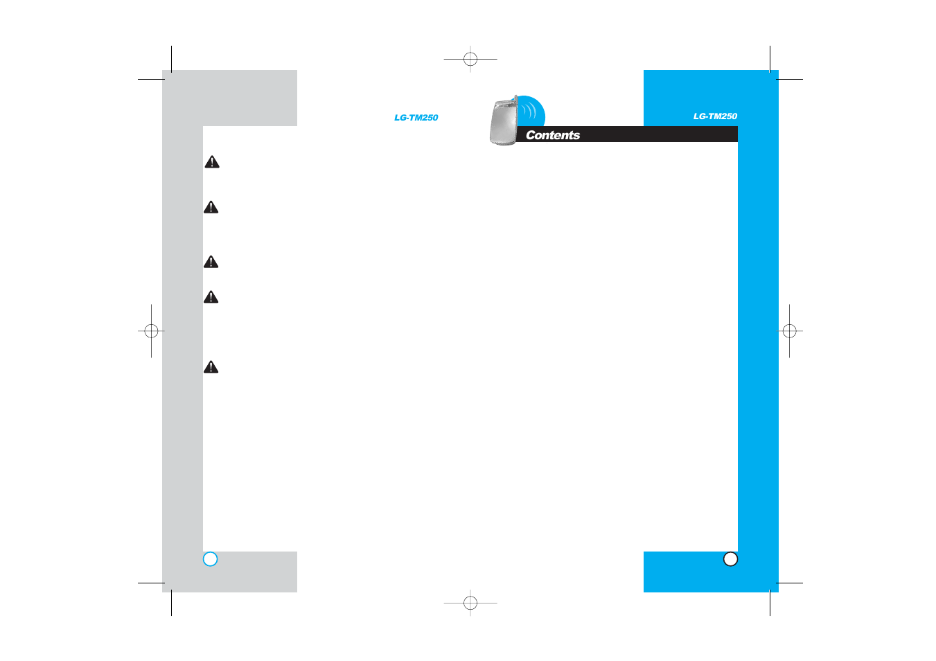 LG -TM250 User Manual | Page 3 / 65