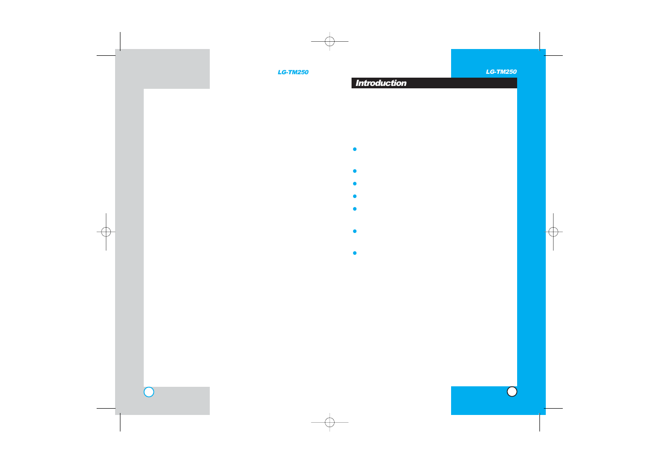 Introduction | LG -TM250 User Manual | Page 5 / 65