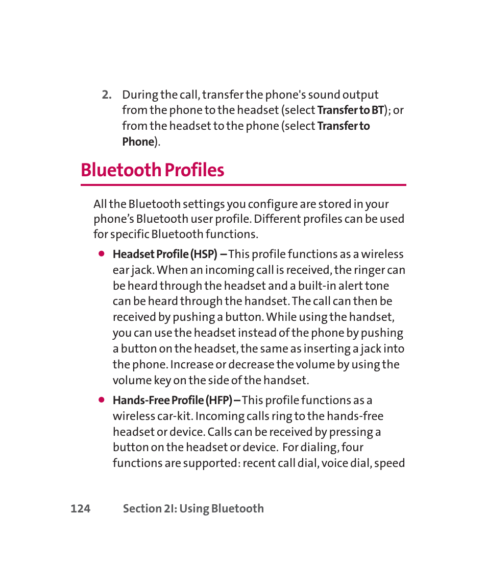 Bluetooth profiles | LG 160 User Manual | Page 137 / 416