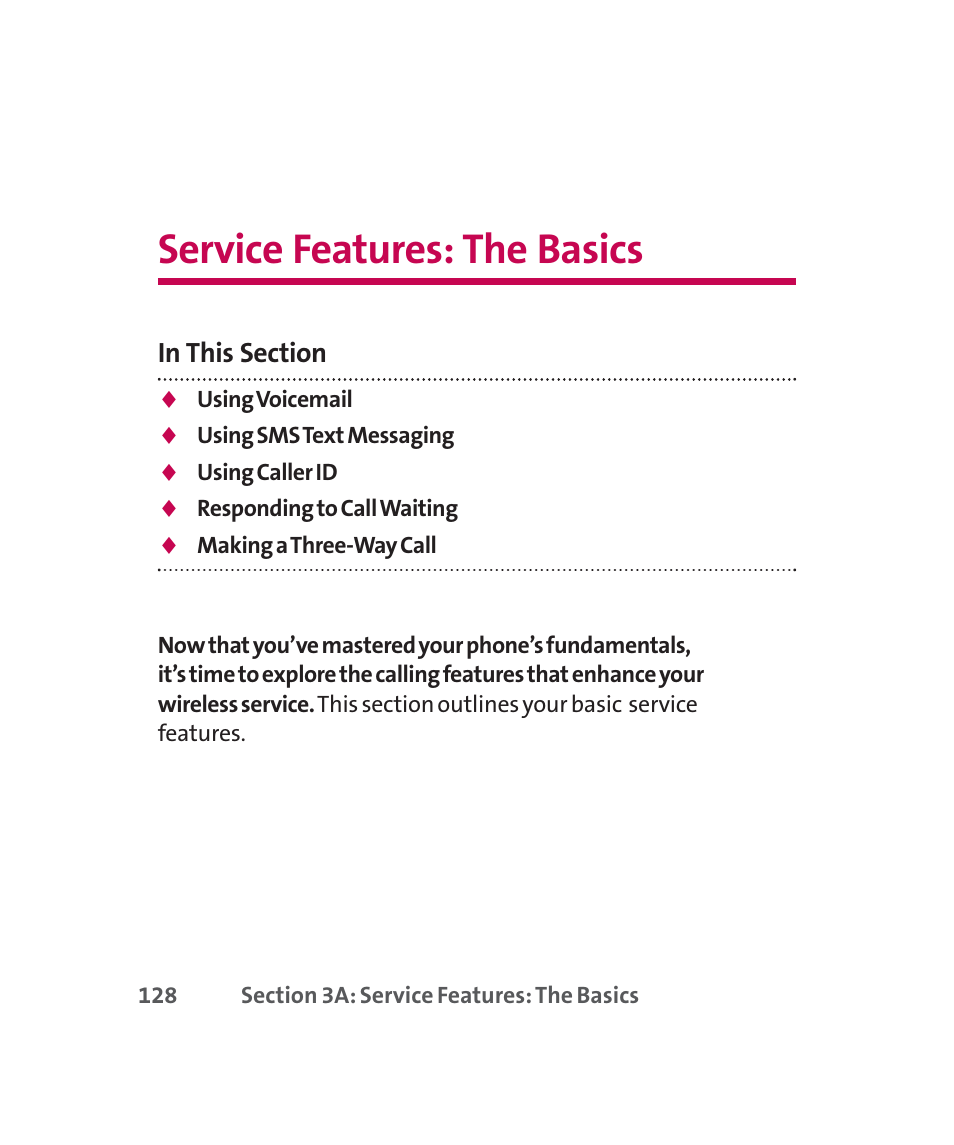 Service features: the basics | LG 160 User Manual | Page 141 / 416