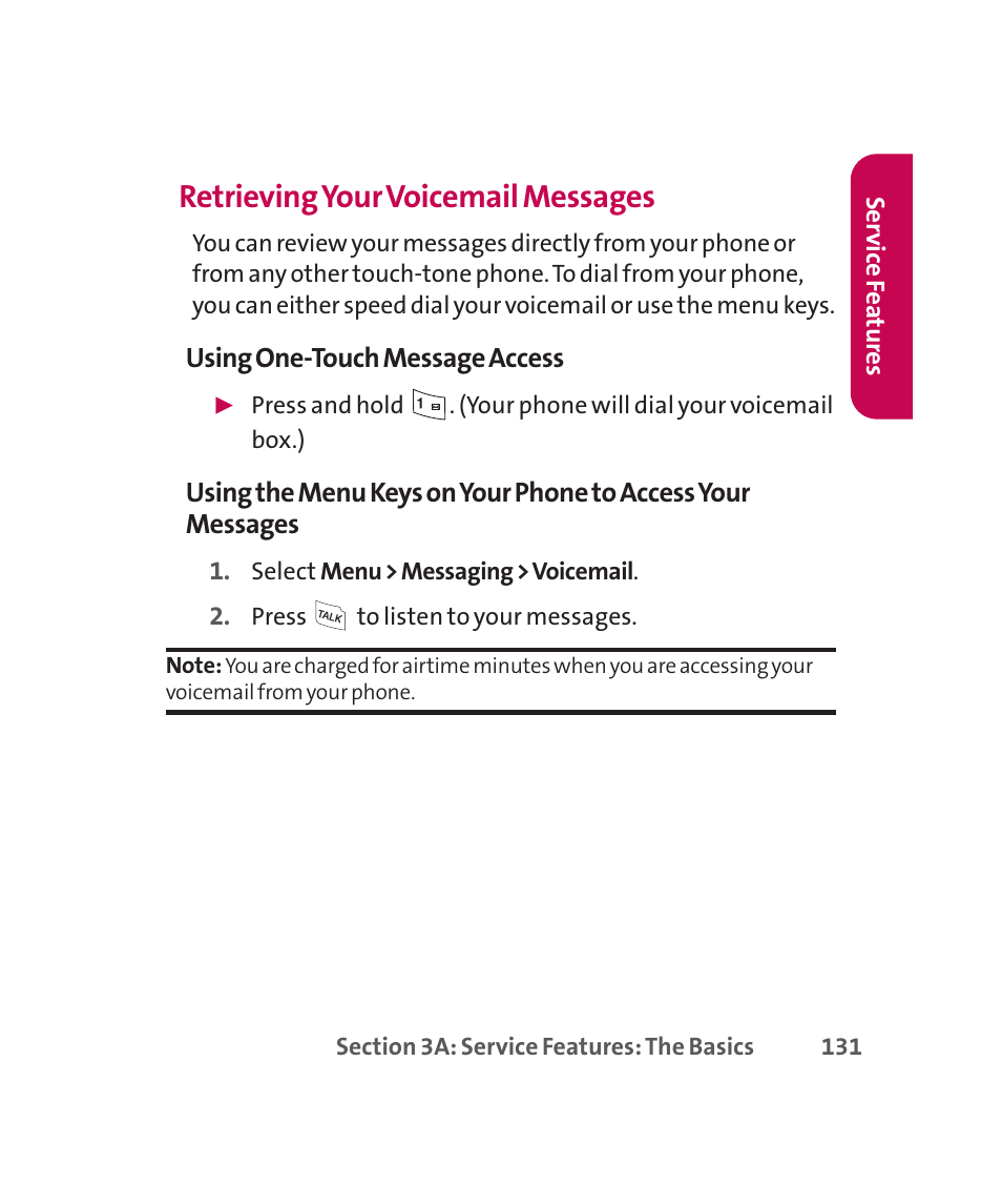 Retrievingyour voicemail messages | LG 160 User Manual | Page 144 / 416