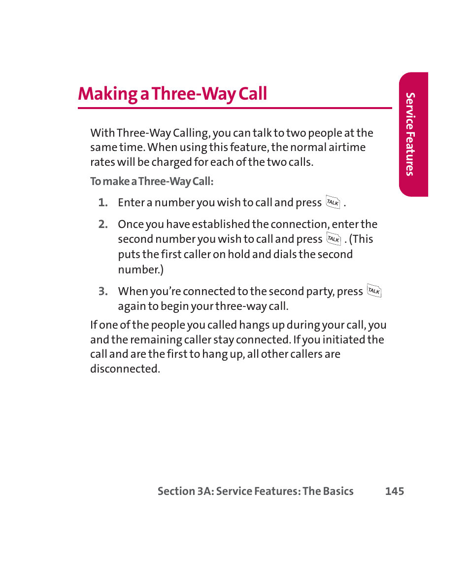 Making a three-way call | LG 160 User Manual | Page 158 / 416