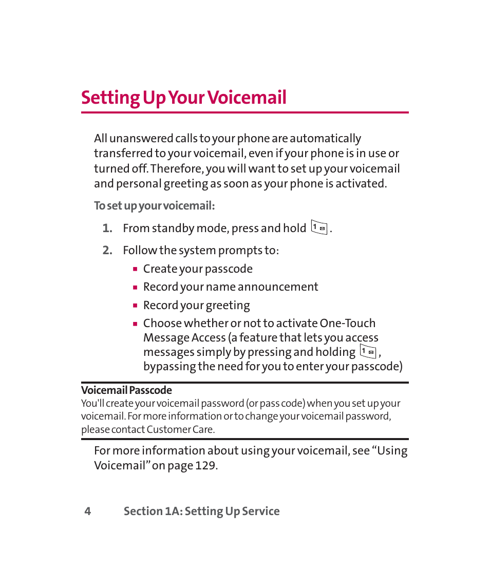 Setting upyour voicemail | LG 160 User Manual | Page 17 / 416