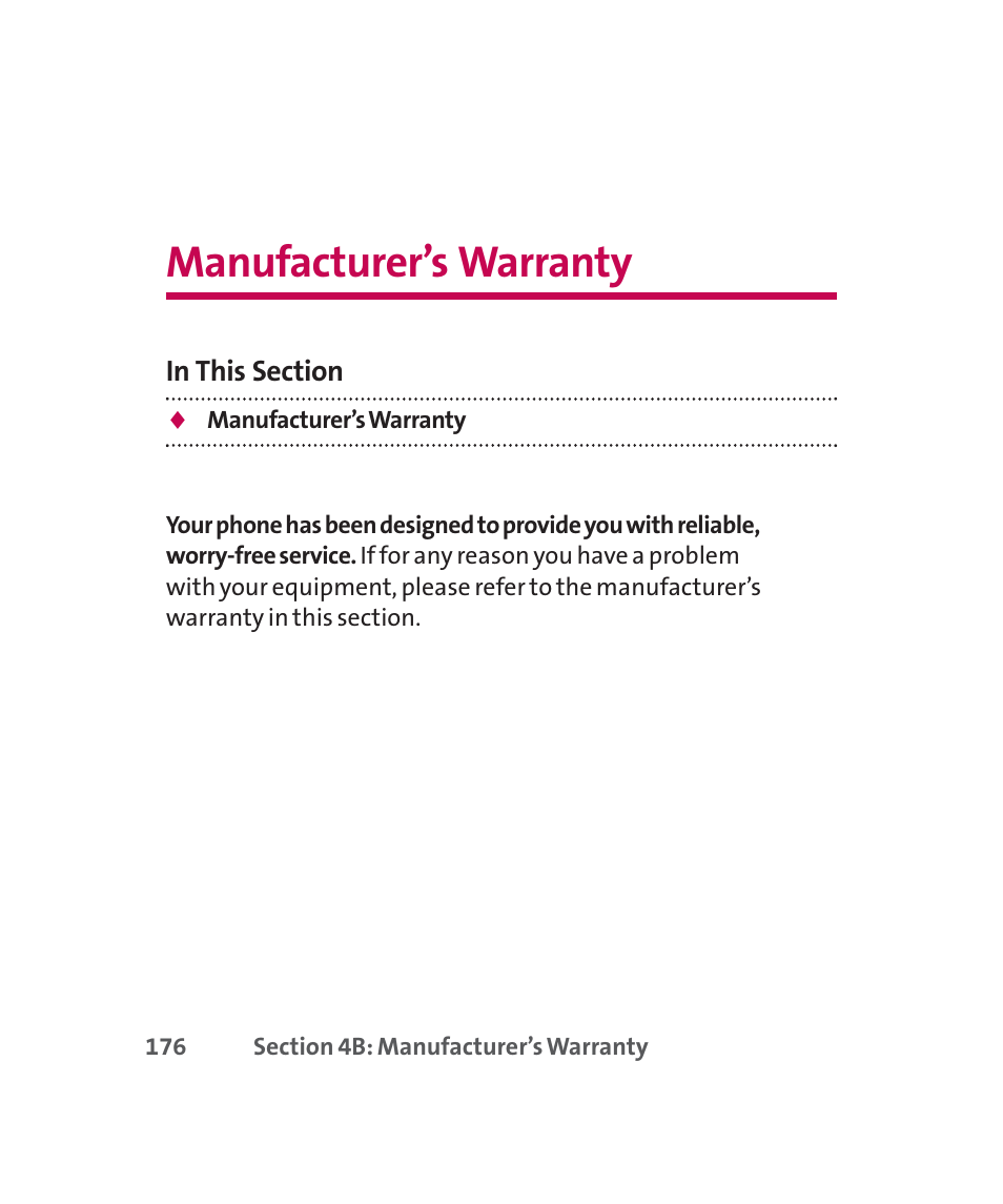 Manufacturer’s warranty | LG 160 User Manual | Page 189 / 416