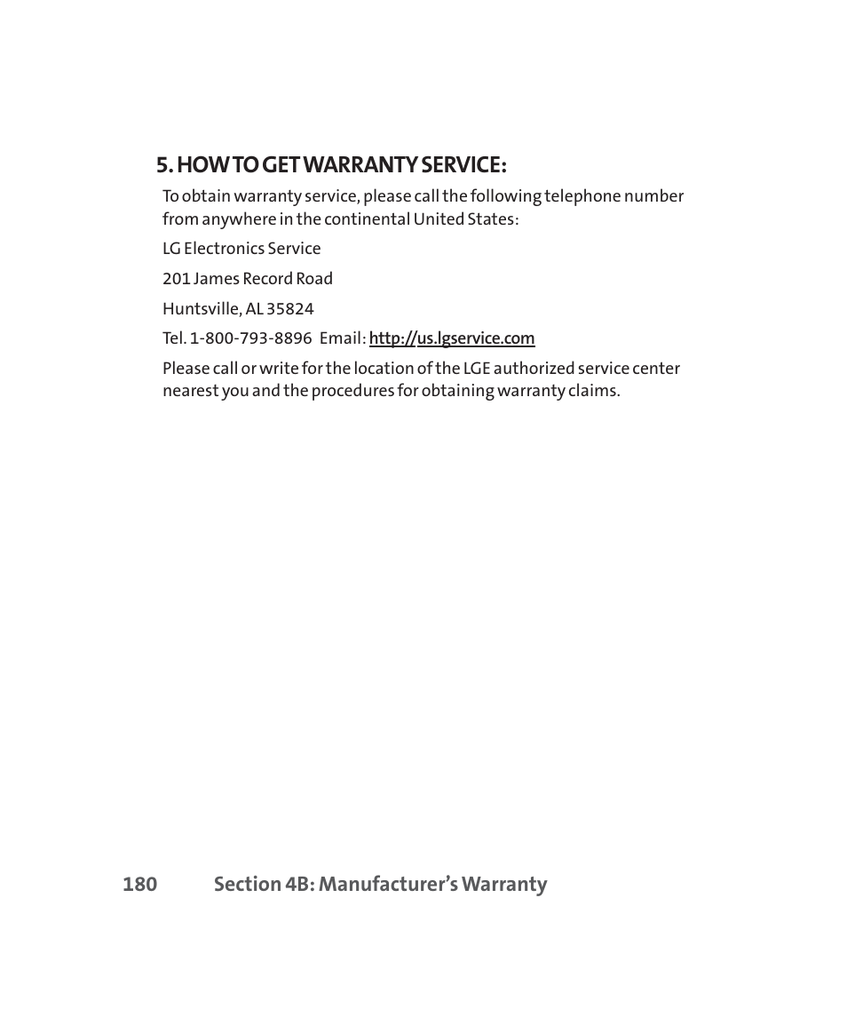 How to get warranty service | LG 160 User Manual | Page 193 / 416